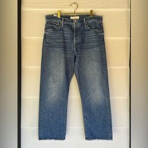 MOTHER Women's Medium Blue Straight Jeans